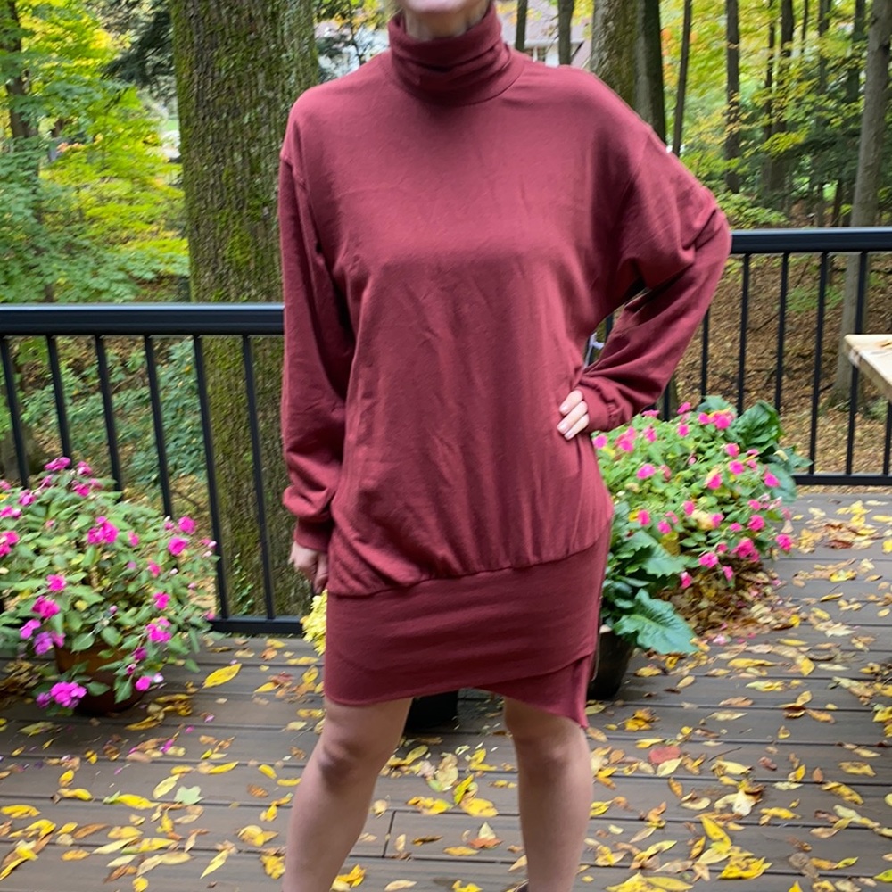 New Young Fabulous and Broke Turtleneck Dress size Medium Color Rust